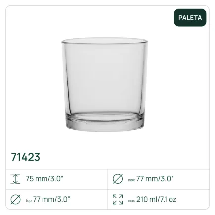 2310 x Pojemnik 71423 na świece, świecznik 210 ml Trend Glass