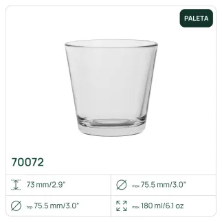 2520 x Pojemnik 70072 na świece, świecznik 180 ml Trend Glass