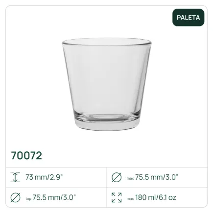 2520 x Pojemnik 70072 na świece, świecznik 180 ml Trend Glass