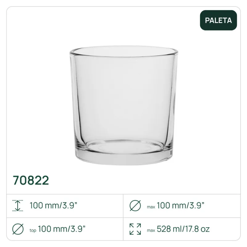 1210 x Pojemnik 70822 na świece, świecznik 528 ml Trend Glass