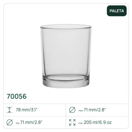 2496 x Pojemnik 70056 na świece, świecznik 205 ml Trend Glass
