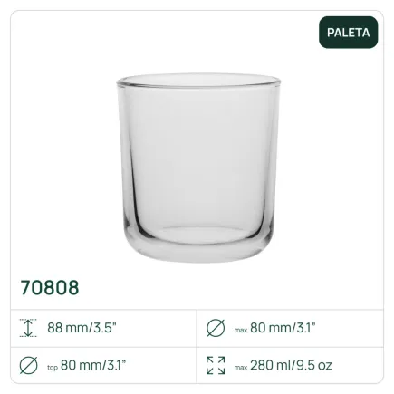 1760 x Pojemnik 70808 na świece, świecznik 280 ml Trend Glass