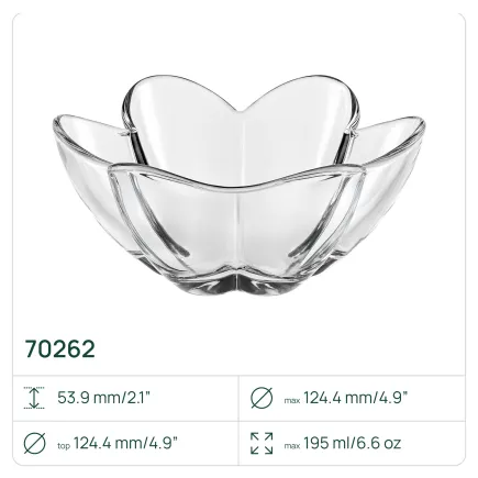 30 x Miska w kształcie kwiatka 70262 Lily 195ml Glasset