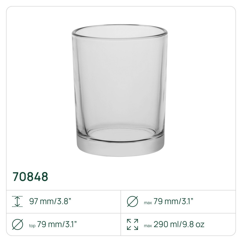 Pojemnik szklany 70848 na świece, świecznik 290 ml Trend Glass