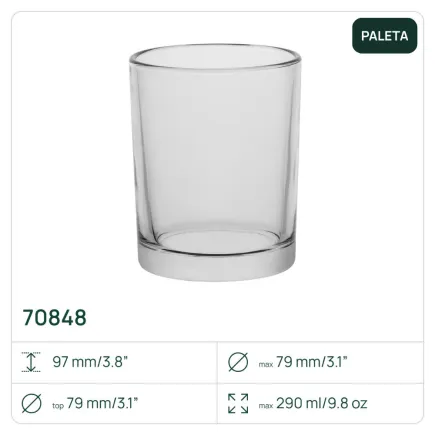 1760x Pojemnik szklany 70848 na świece, świecznik 290 ml Trend Glass