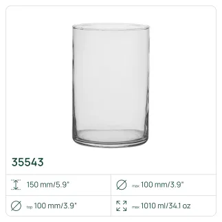 Wazon, cylinder 35543, 1010 ml