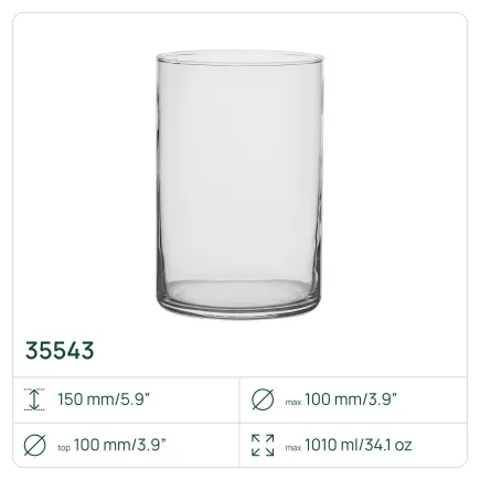 Wazon, cylinder 35543, 1010 ml