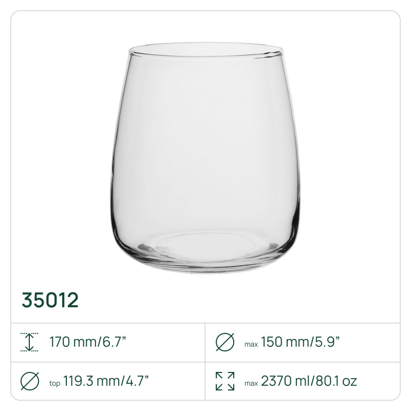 Wazon 35012 Emma 17 cm Glasset