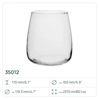 5x Wazon 35012 Emma 17 cm Glasset