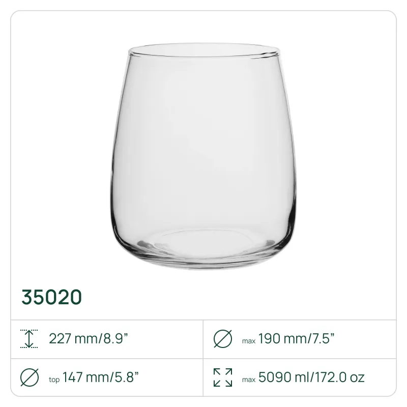 6x Wazon 35020 Emma 22,7 cm Glasset