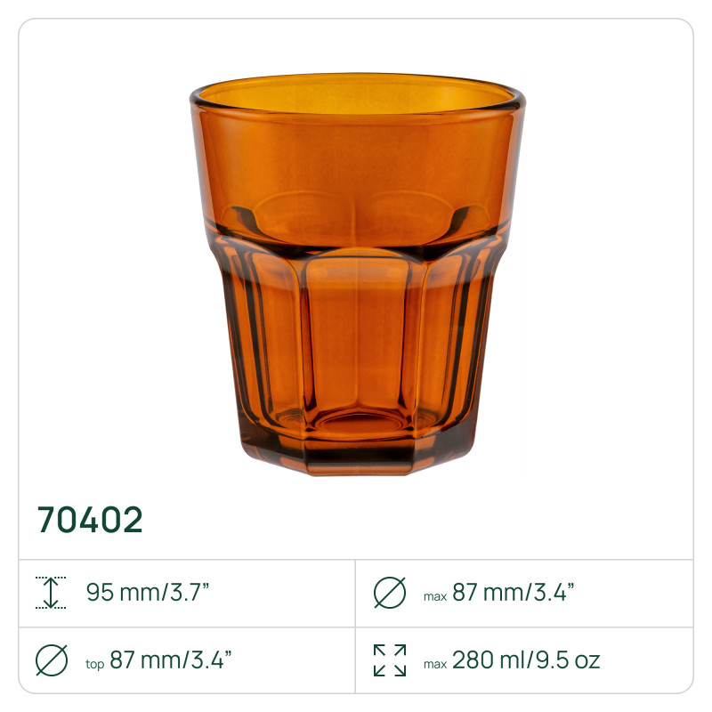 4x Szklanka 70402 Alva 280 ml mix kolorów Glasset Retro