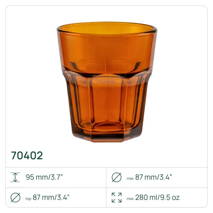 16x Szklanka 70402 Alva 280 ml mix kolorów Glasset