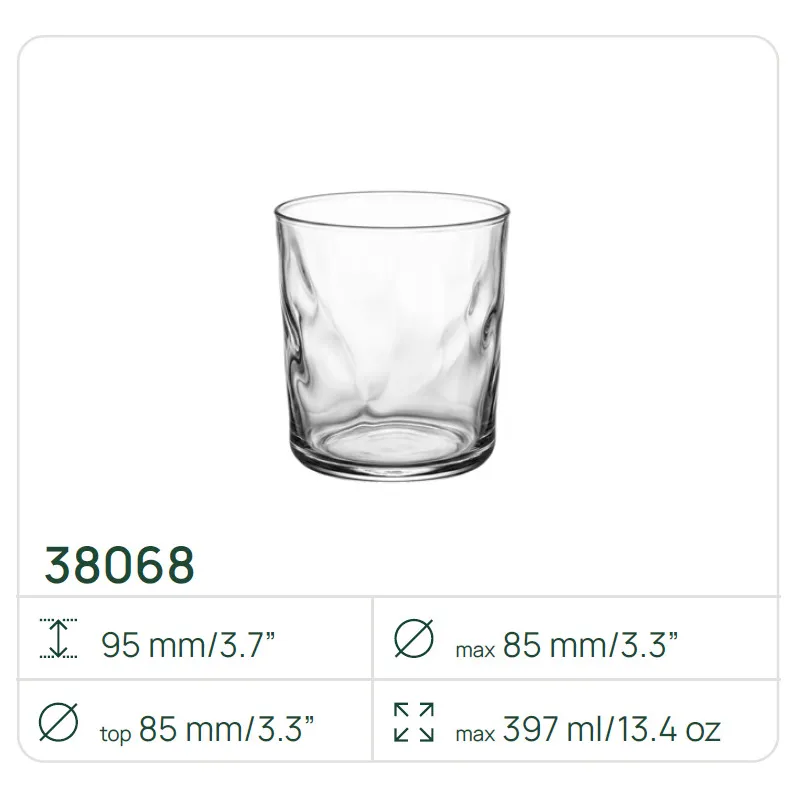 38068 1056 x Pojemnik na świece Nubo, świecznik H-95 mm, D-85 mm, 397 ml